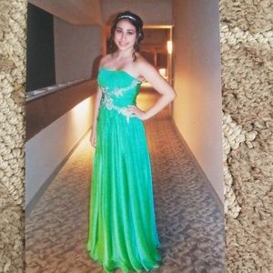 Rhinestone Accented Formal gown